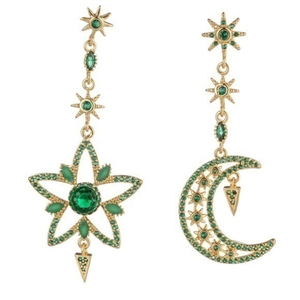 Eye Candy L A Star & Moon Drop Earrings